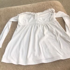 Strapless tank with ties